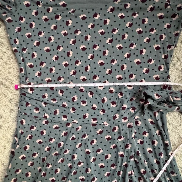 Boden Silvia Long Sleeve Faux Wrap Jersey Knit Dress - Floral Print - Size 12 - Picture 6 of 6